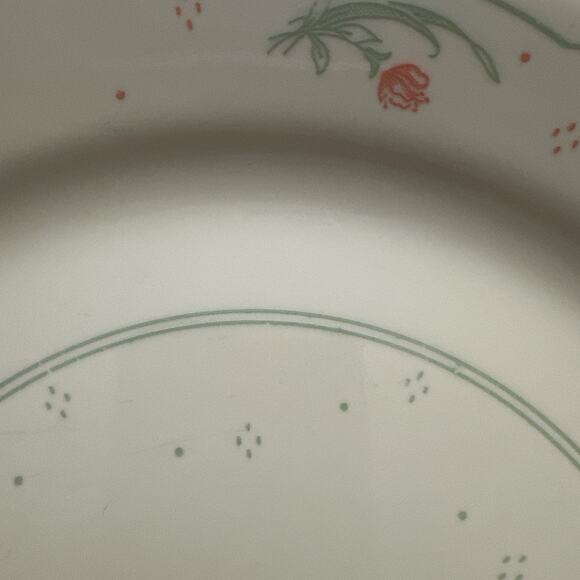 Set of 2 ~ (Corning) Corelle Calico Rose ~ 10.25" Dinner Plates - Picture 2 of 7